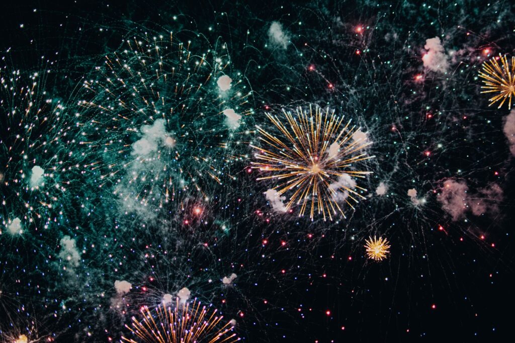 fireworks on night sky