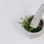 Mortar and pestle for grinding